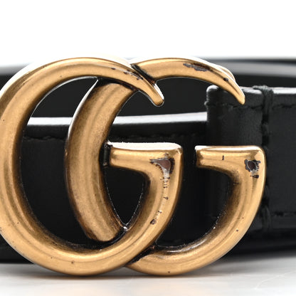 Gucci Calfskin Double G 20mm Belt 85 34 Black 6 of 6