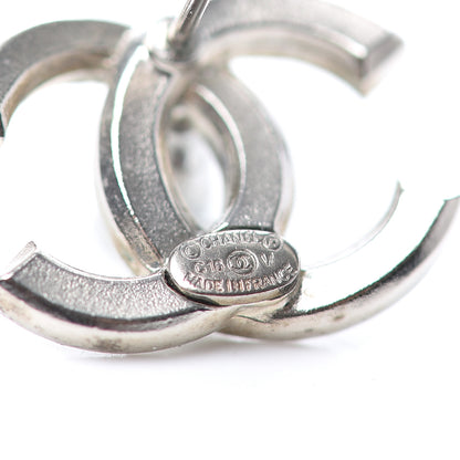 Chanel Baguette Crystal CC Earrings Silver 4 of 4
