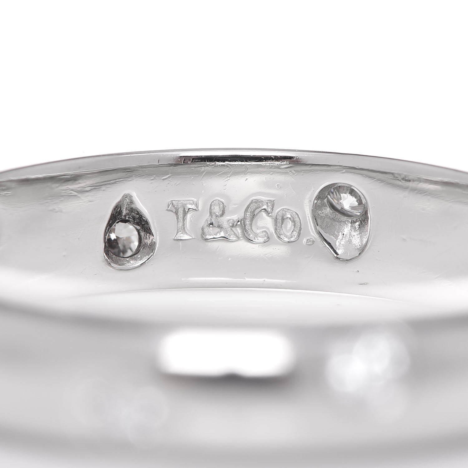 Tiffany Platinum Diamond 4mm Etoile Band Ring 54 6.75 5 of 5