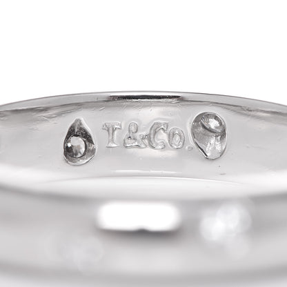 Tiffany Platinum Diamond 4mm Etoile Band Ring 54 6.75 5 of 5