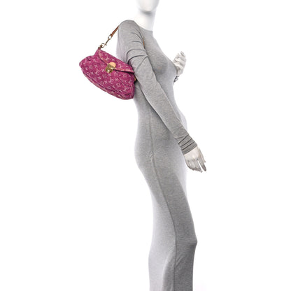 Louis Vuitton Monogram Denim Mini Pleaty Fuchsia 2 of 10