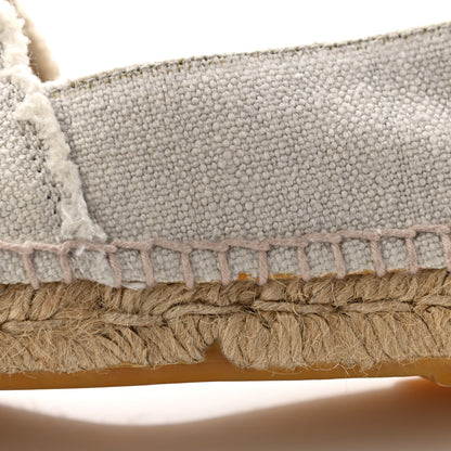 Chanel Linen CC Espadrilles 37 Beige Black 12 of 16