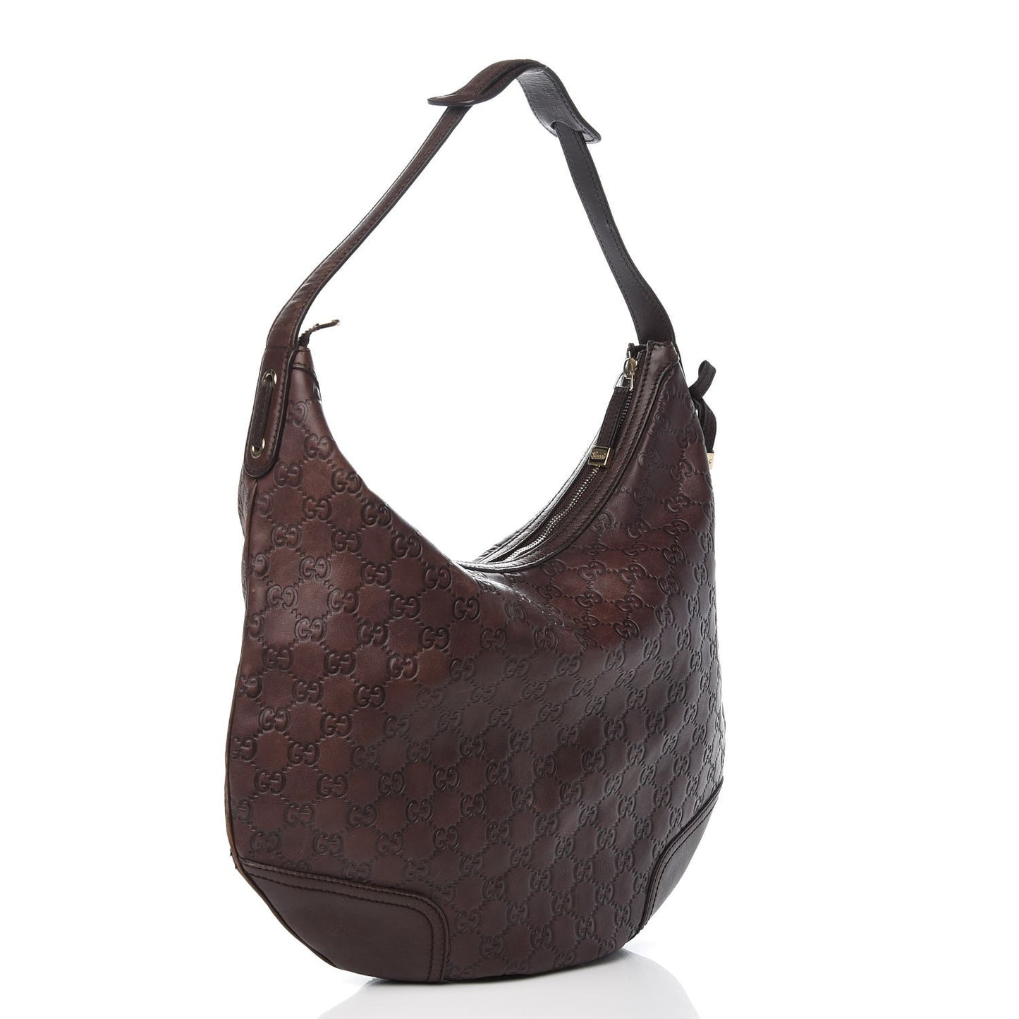 Guccissima Large Princy Hobo Dark Brown
