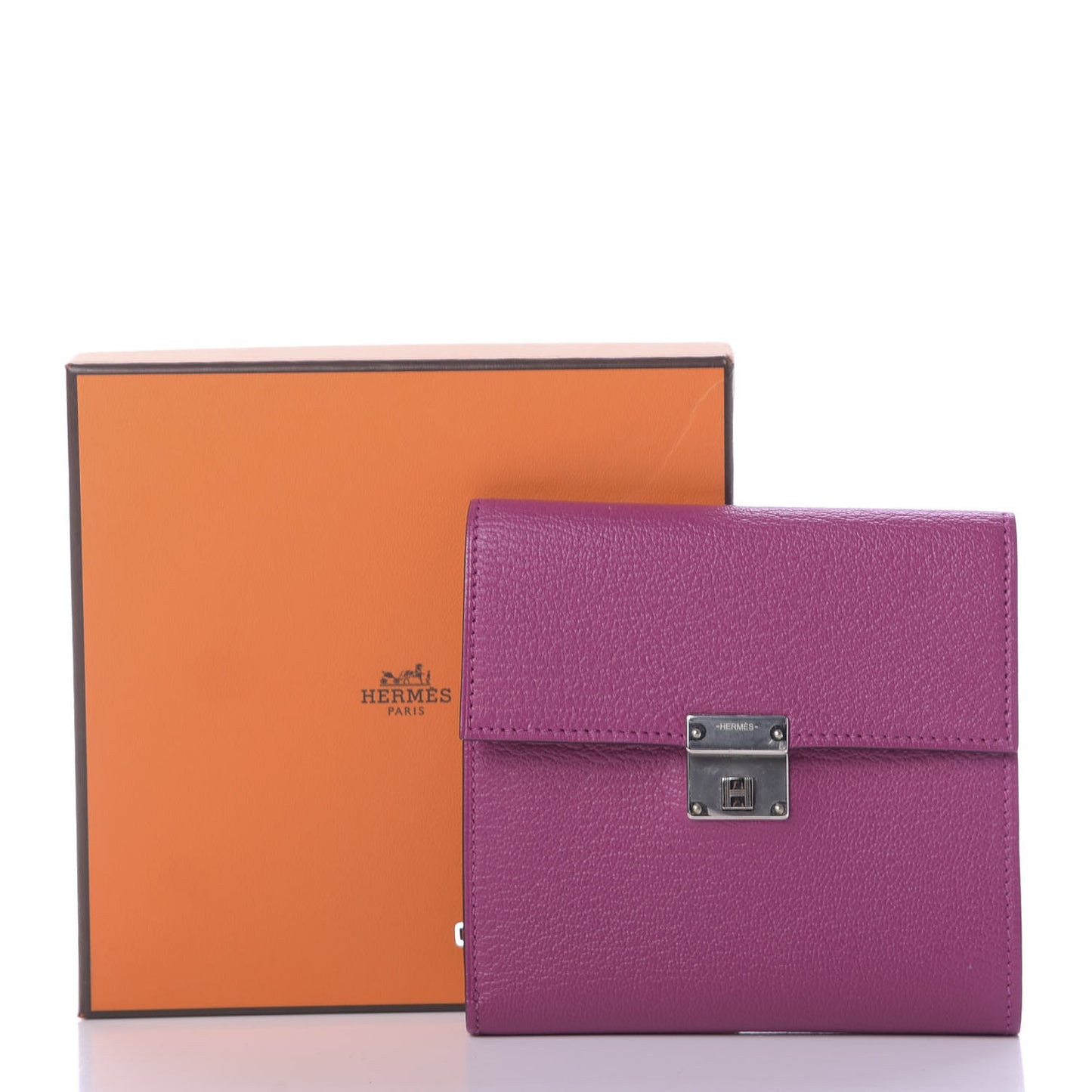 Chevre Mysore Clic 12 Wallet Rose Pourpre