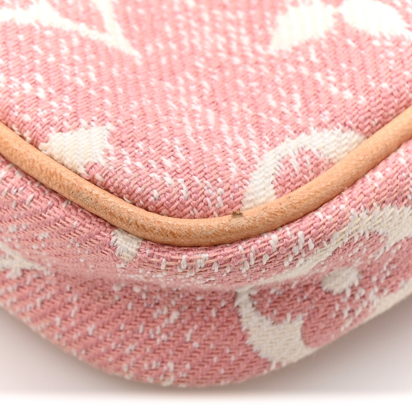 Denim Jacquard Monogram Micro Pochette Accessories Rose