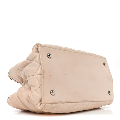 Chanel Lambskin Quilted Mini Chain Me Tote Light Beige 4 of 10