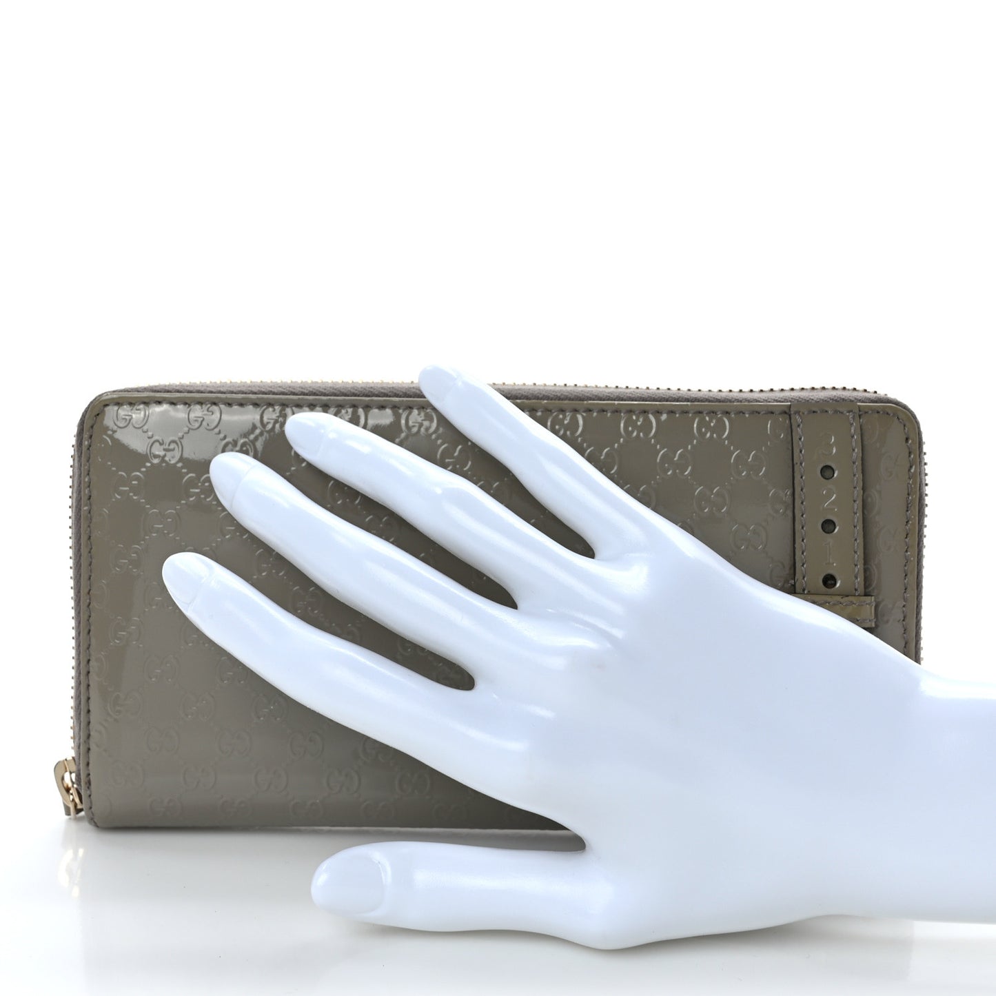 Patent Microguccissima Nice Zip Around Wallet