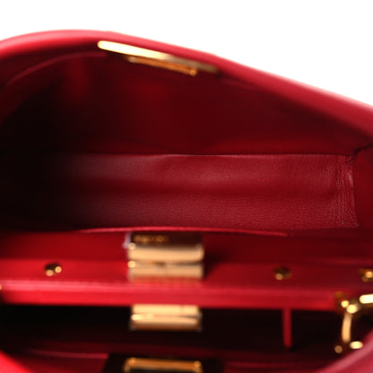 Fendi Nappa Mini Peekaboo Iconic Satchel Fiamma 9 of 10