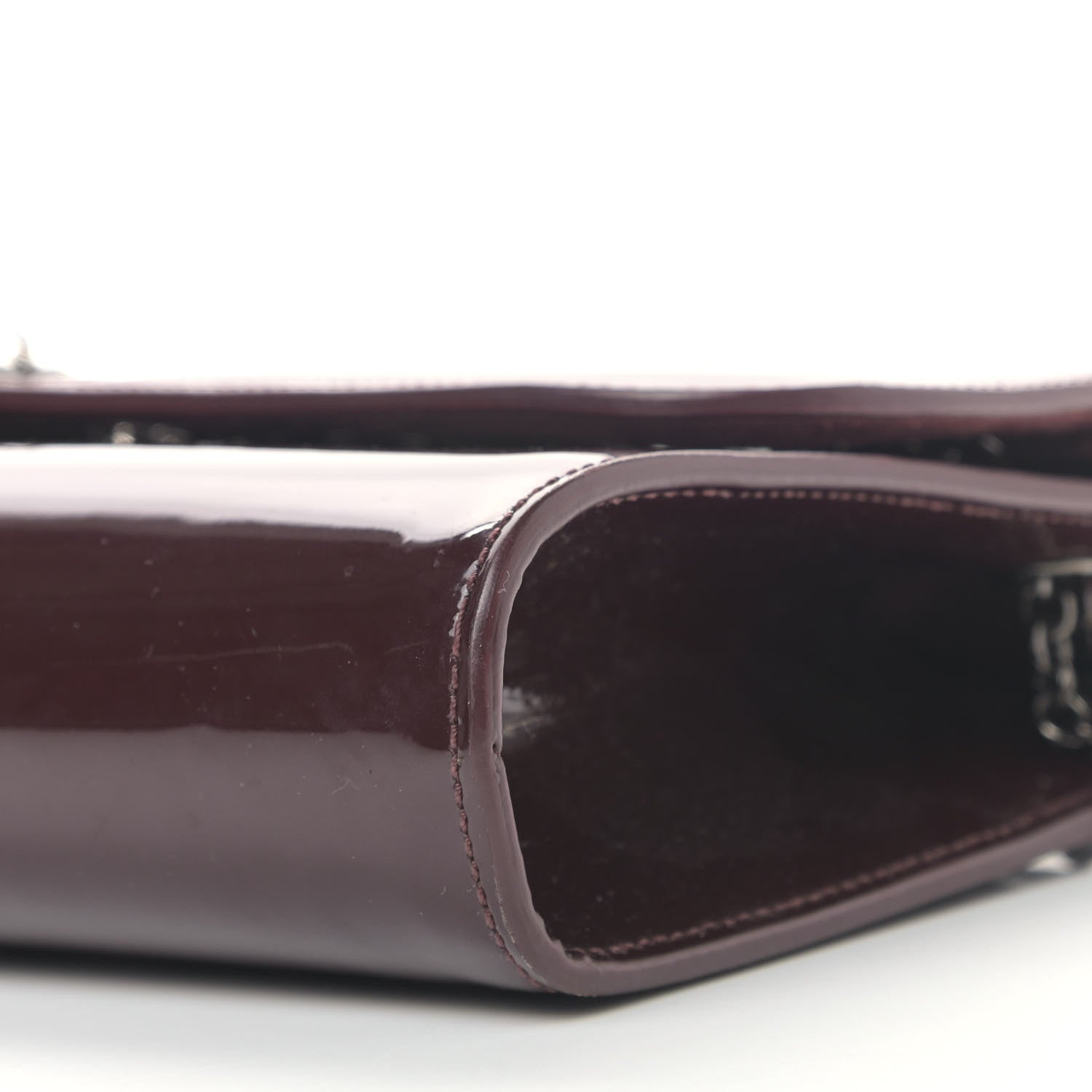 Christian Louboutin Patent Riviera Clutch Lie De Vin 8 of 11