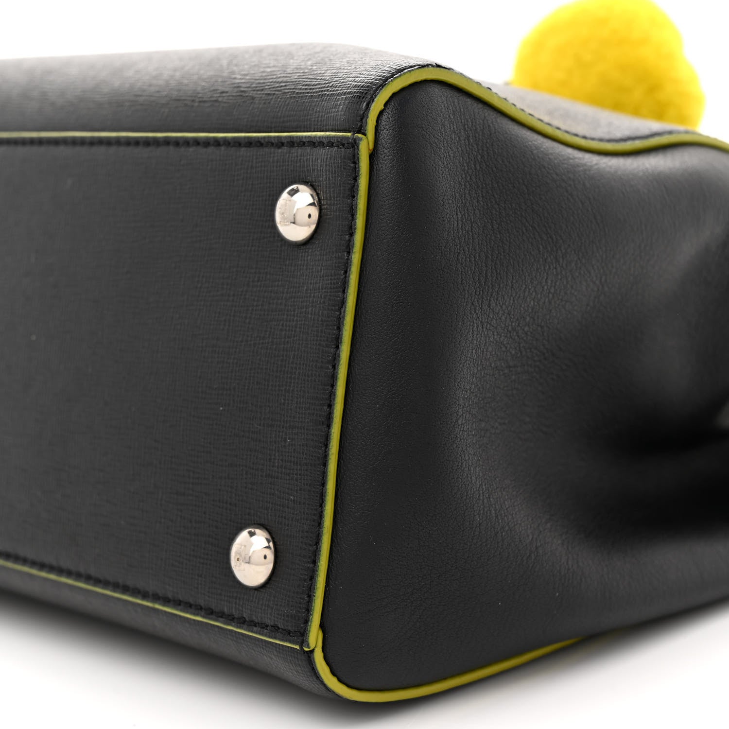 Fendi Vitello Elite Apple Charm Petite 2Jours Tote Black 11 of 17