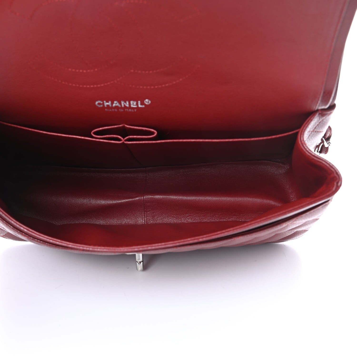 Chanel Caviar Quilted Jumbo Double Flap Dark Red 5 of 11