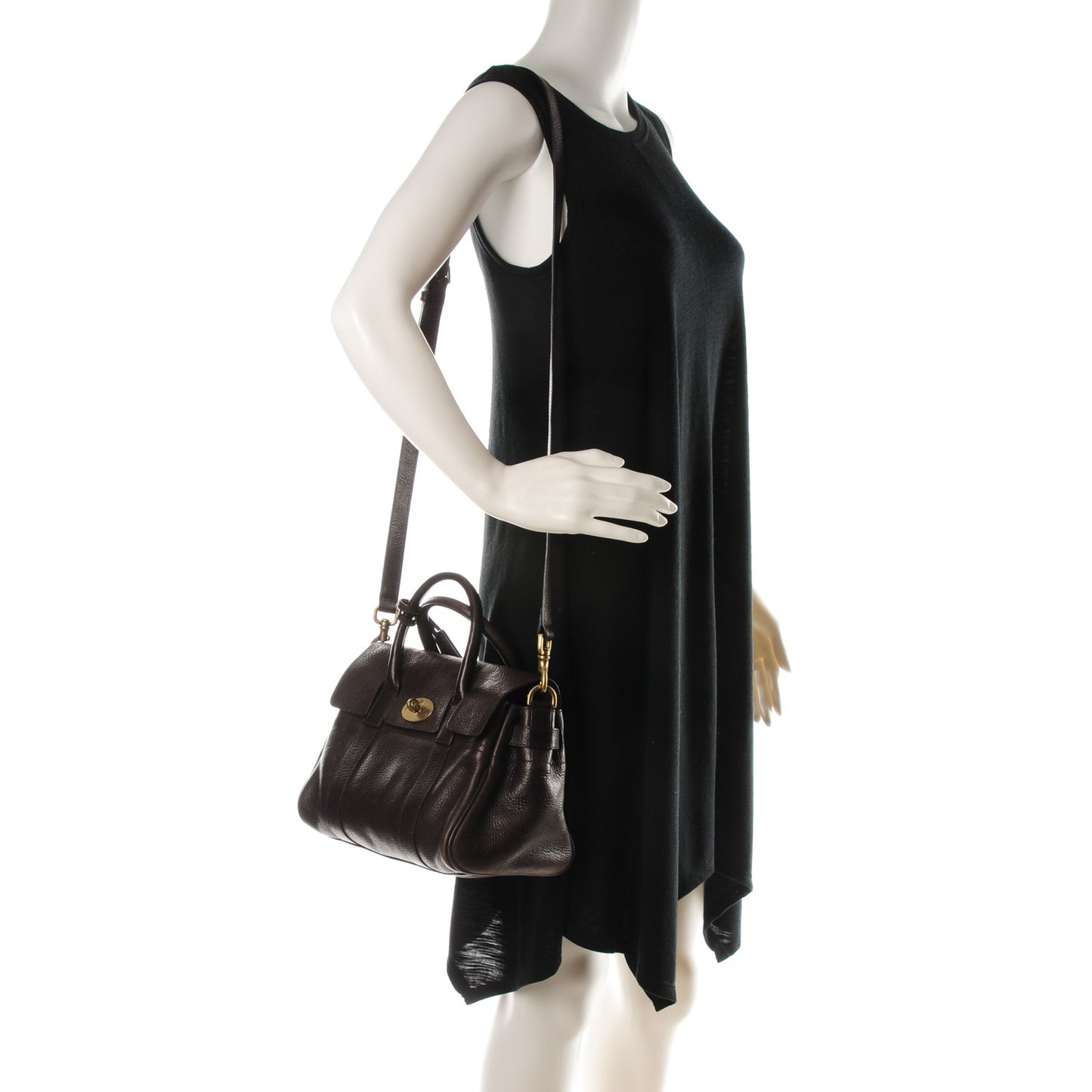 Natural Calfskin Small Bayswater Chocolate