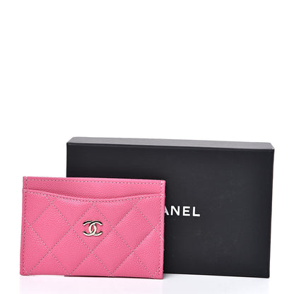 Chanel Caviar Quilted Card Holder Pink 9 of 9