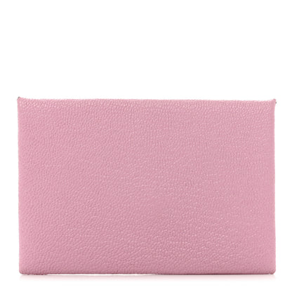 Hermes Chevre Mysore Calvi Duo Card Case Mauve Sylvestre 1 of 6