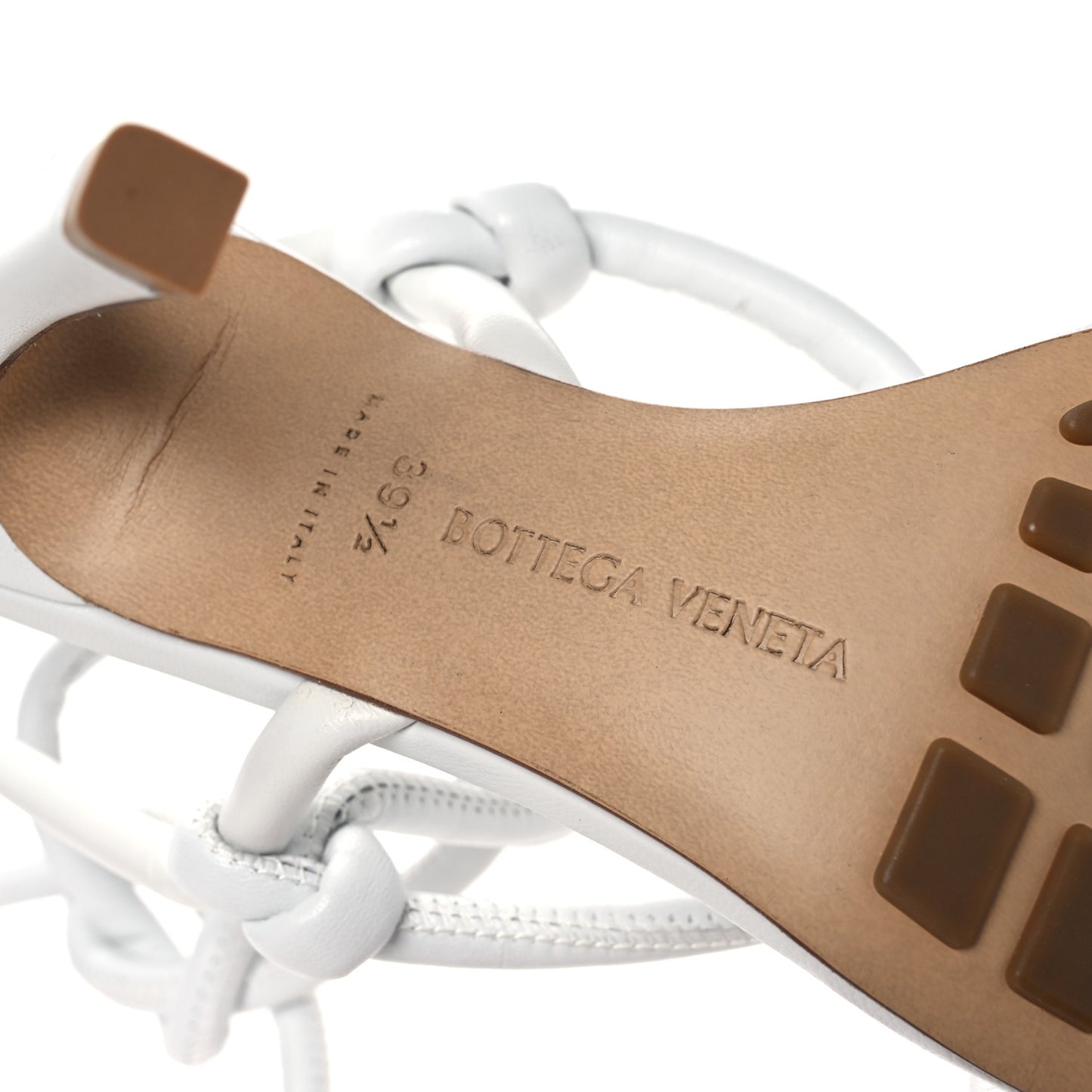 Nappa Dream Knotted Sandals 39.5 Optic White