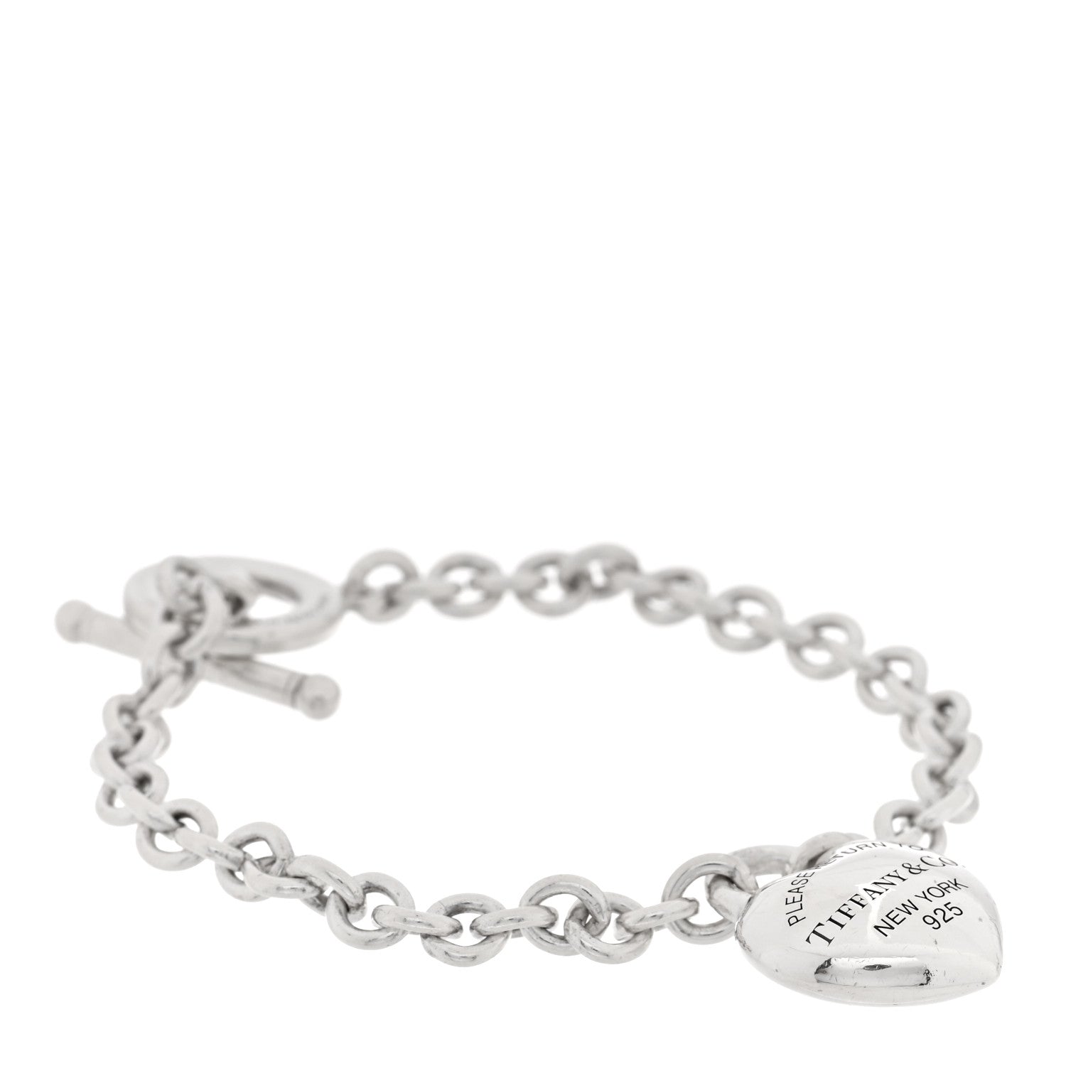 Tiffany Sterling Silver Return to Tiffany Full Heart Toggle Bracelet 1 of 4