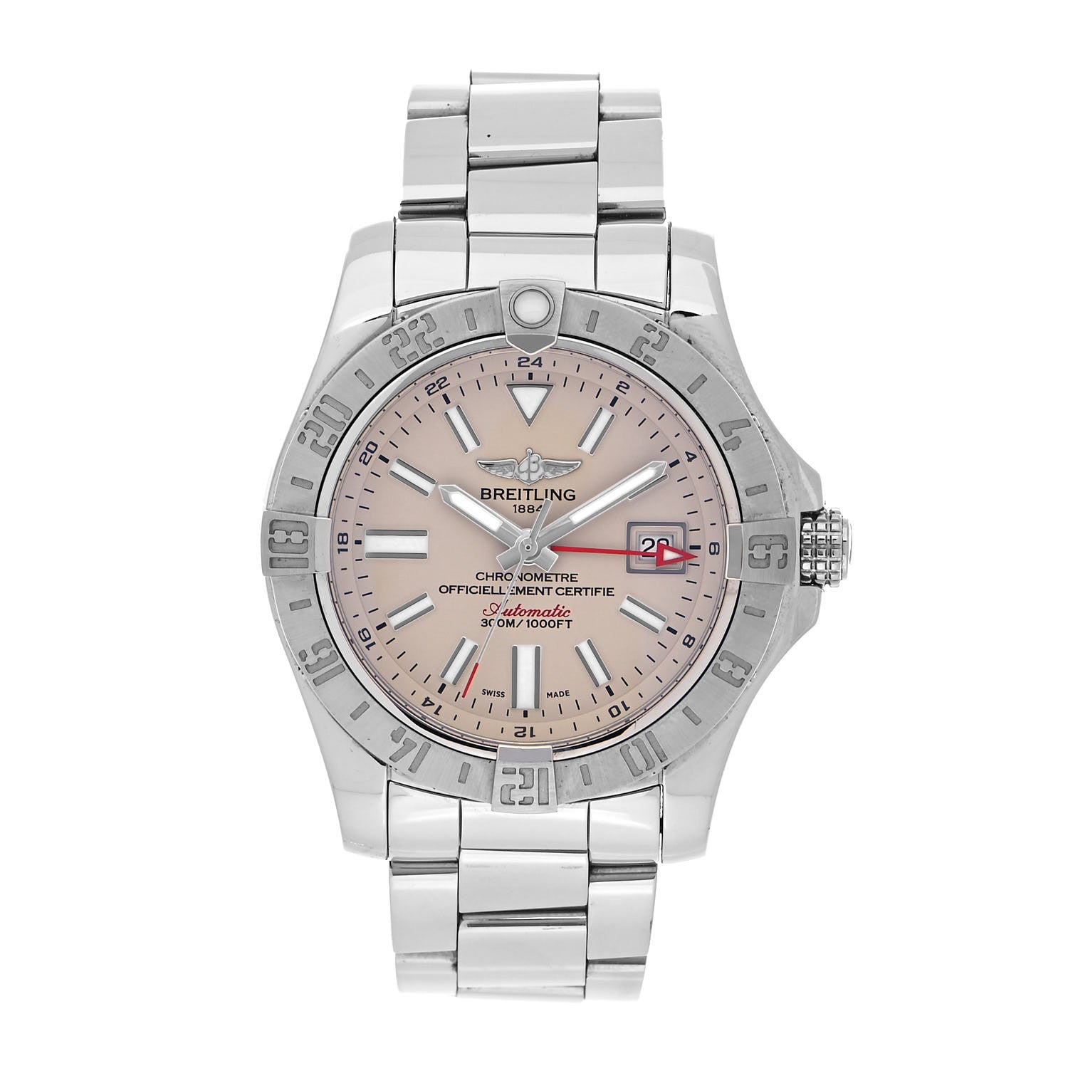 Breitling Stainless Steel 44mm Super Avenger II GMT Automatic Watch Taupe A32390 1 of 5