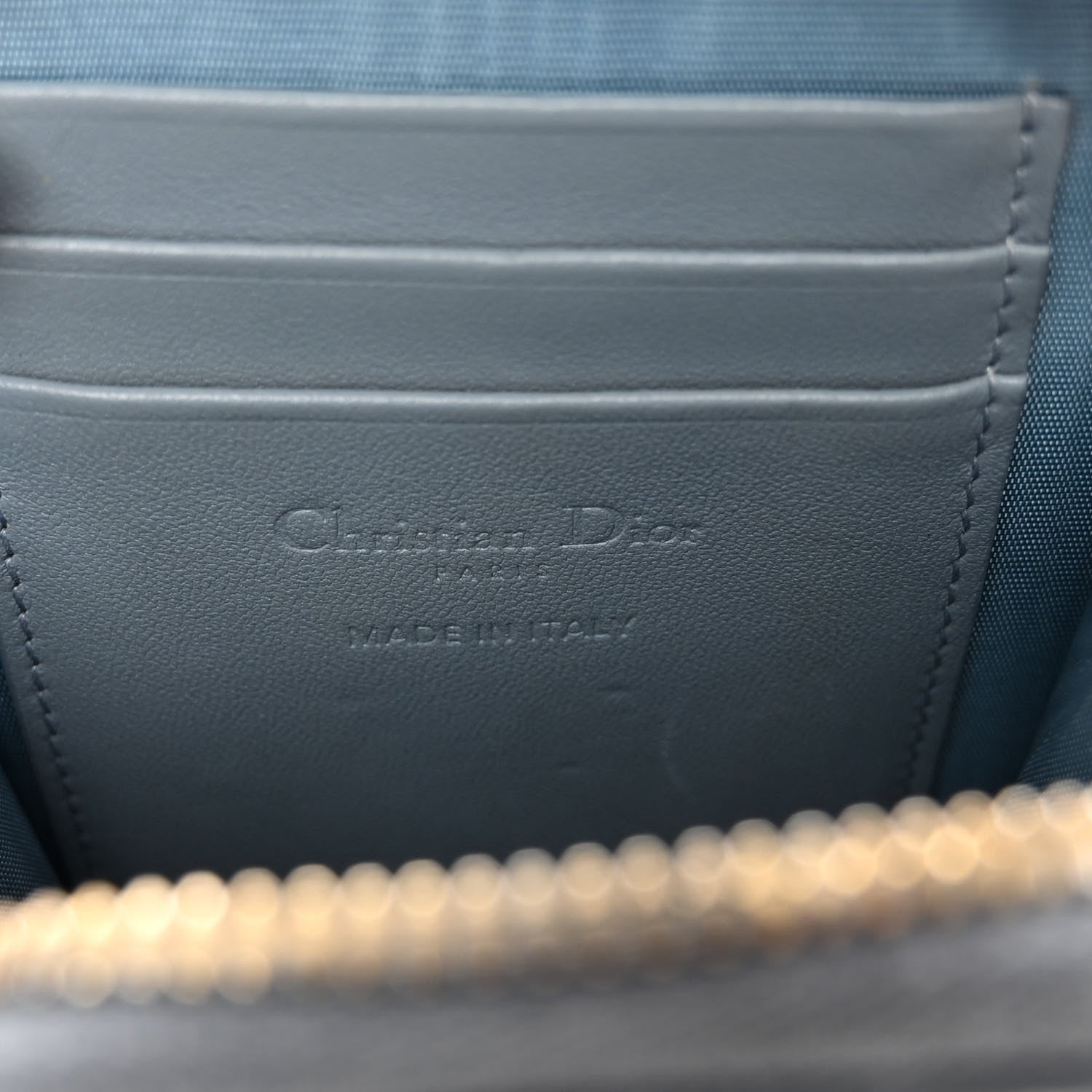 Christian Dior Lambskin Cannage Lady Dior Phone Holder Cloud Blue 6 of 9