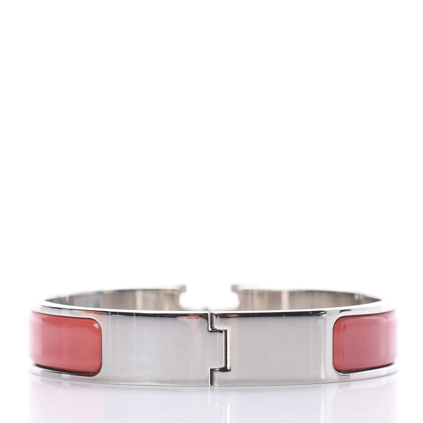 Enamel Narrow Clic Clac H Bracelet PM Rouge Corail