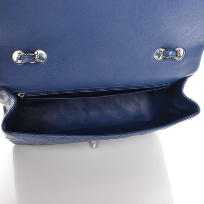 Chanel Washed Caviar Jumbo Single Flap Blue 6 of 8