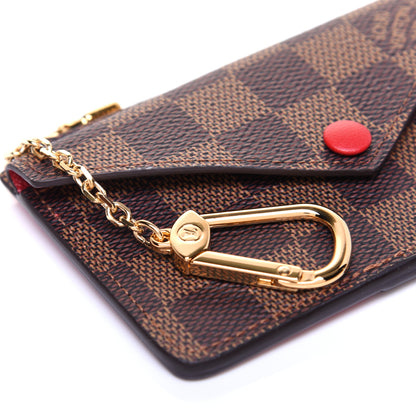 Louis Vuitton Damier Ebene Recto Verso Card Holder Red 9 of 11