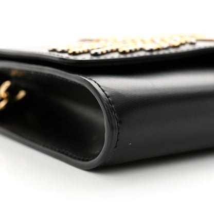 Louis Vuitton Calfskin Fleur De Lys Pochette Chain Louise Black 9 of 12