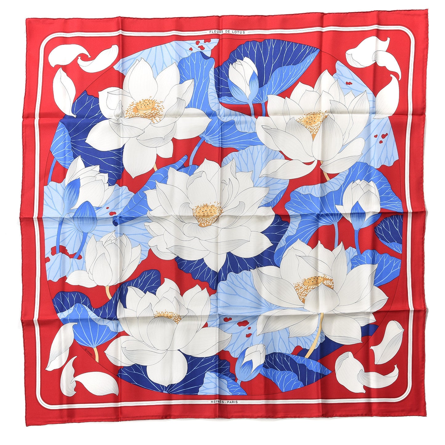 Silk Fleurs de Lotus Scarf 90