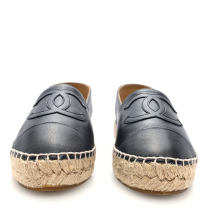 Chanel Lambskin CC Espadrilles 36 Black 5 of 9