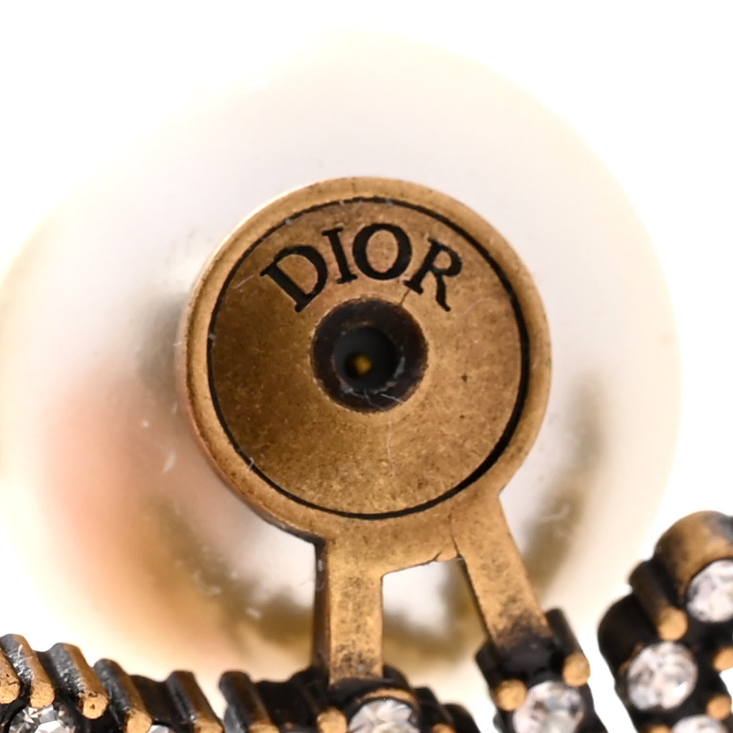 Christian Dior Pearl Crystal J'Adior Earrings 4 of 5