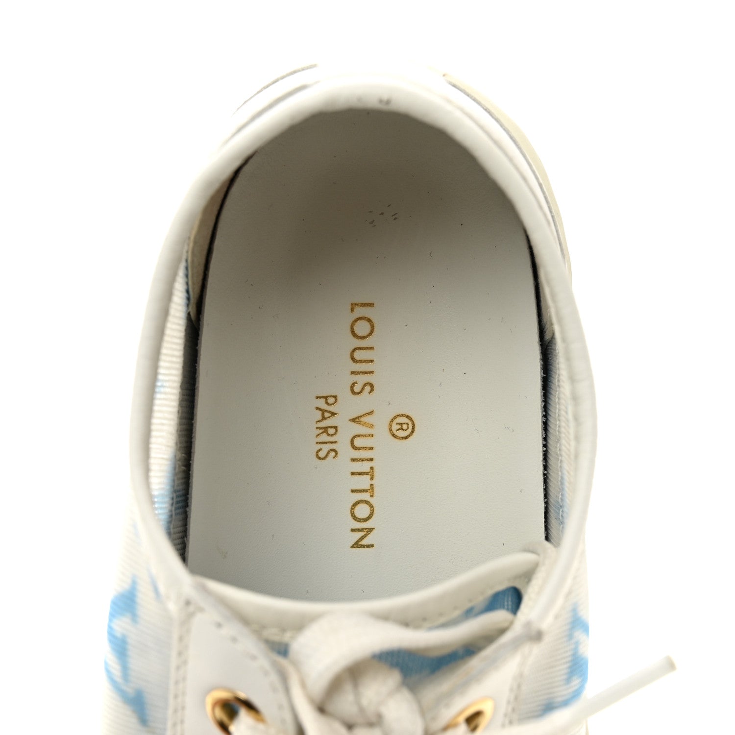 Louis Vuitton Technical Fabric Calfskin Monogram Stellar Sneakers 35  Blue 7 of 12