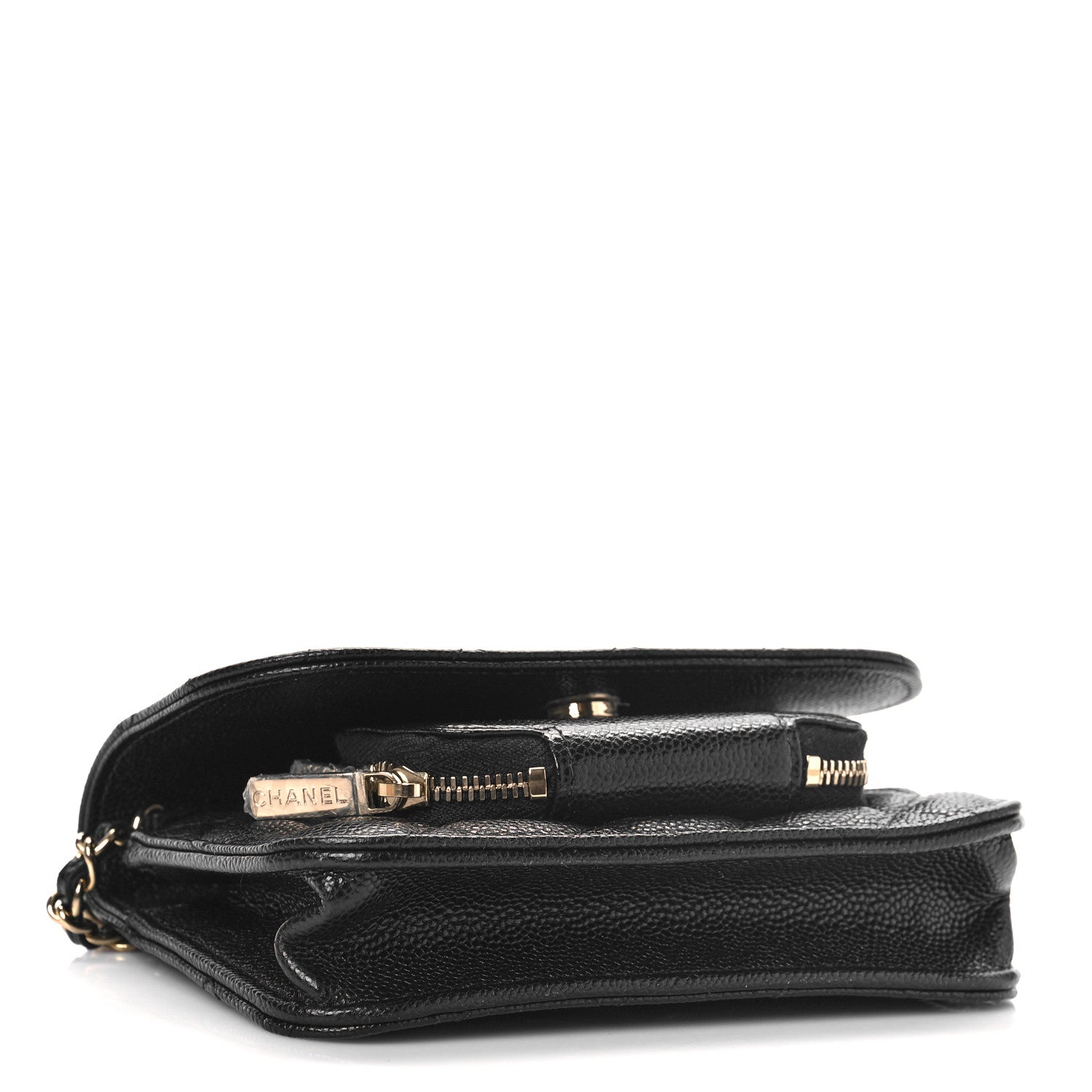 Chanel Caviar Quilted Business Affinity Clutch With Chain Black 4 of 11
