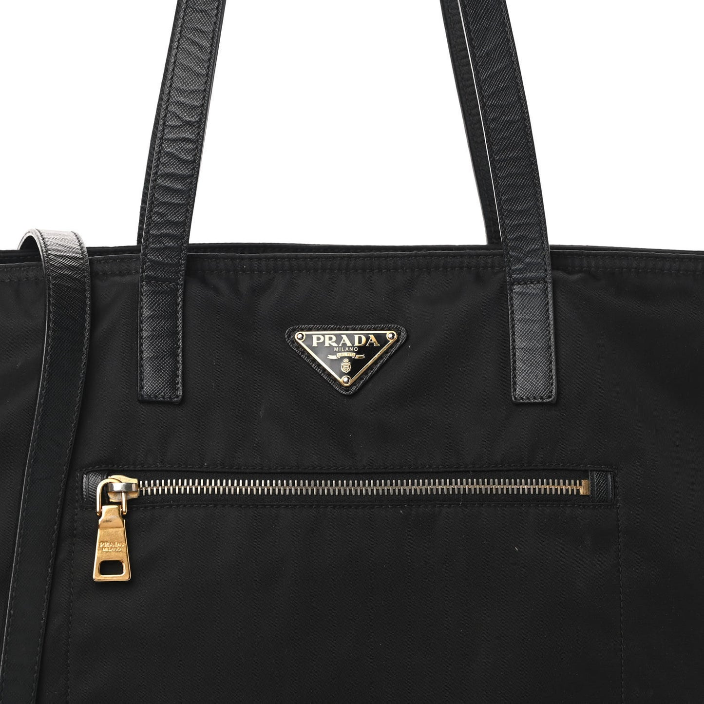Tessuto Nylon Saffiano Tote Black
