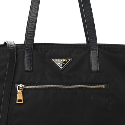 Prada Tessuto Nylon Saffiano Tote Black 8 of 10