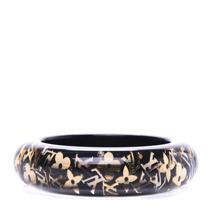 Louis Vuitton Resin Swarovski Small Inclusion Bracelet GM Black 1 of 4