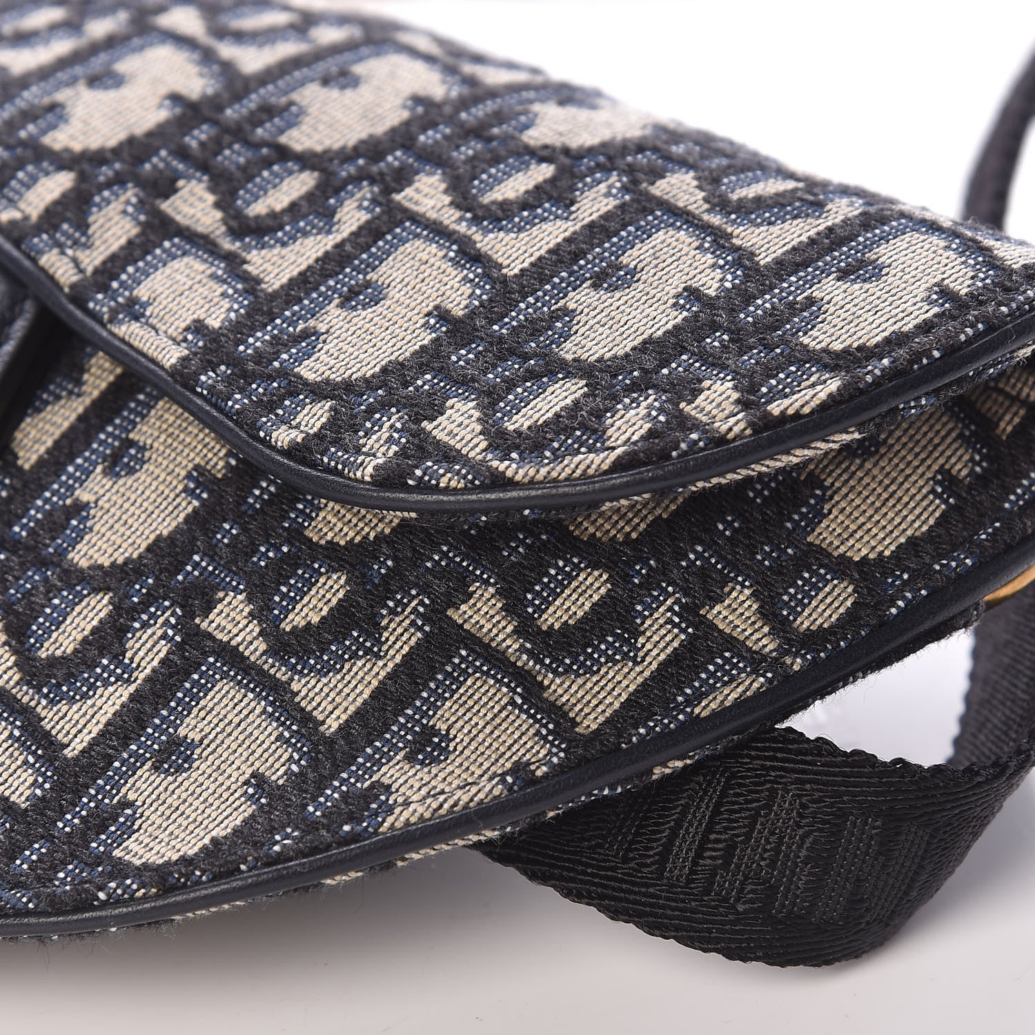 Christian Dior Oblique Saddle Belt Bag Blue 9 of 9