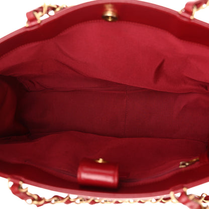 Chanel Shiny Aged Calfskin Shopping Bag Red 5 of 15
