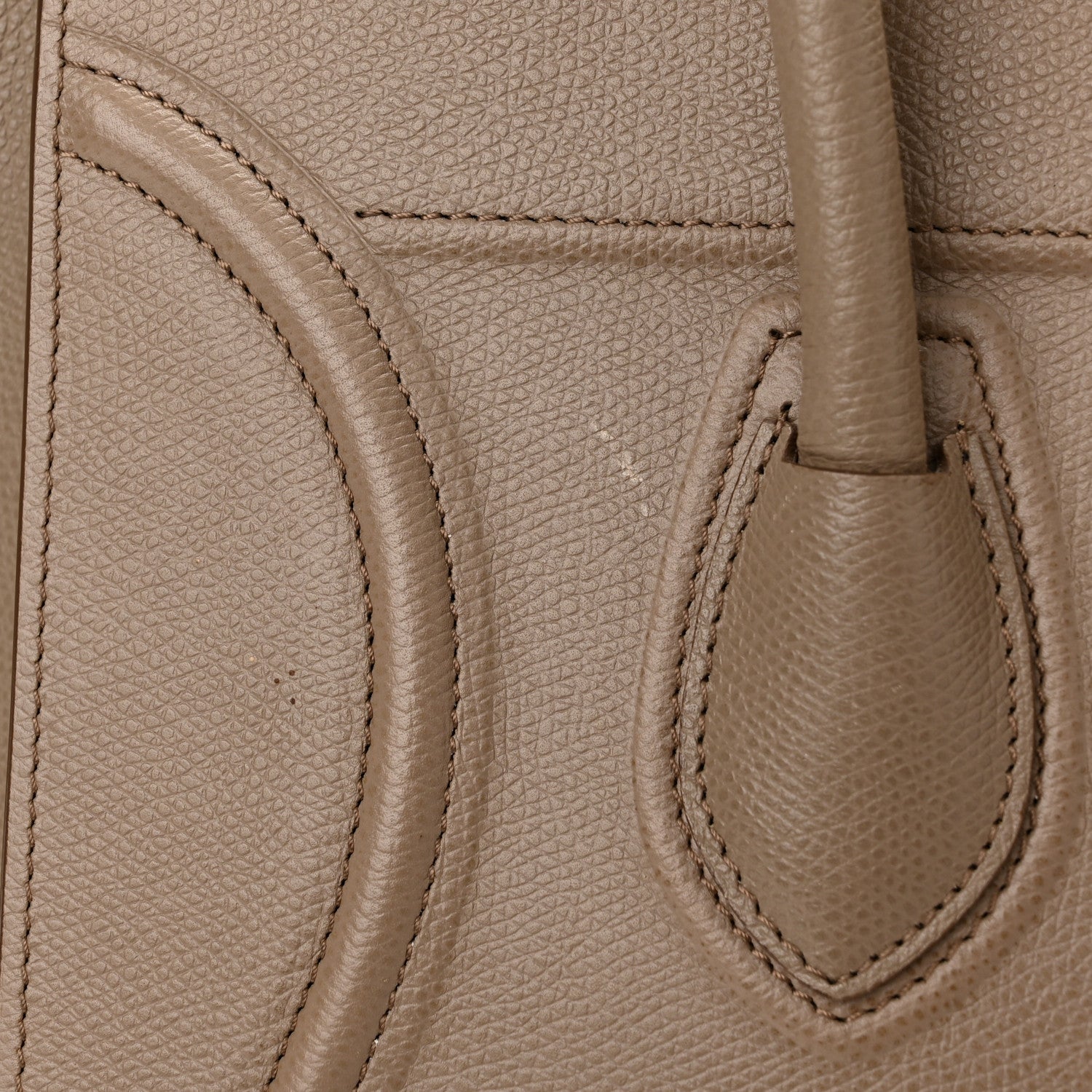 Celine Baby Grained Calfskin Medium Phantom Luggage Taupe 14 of 17