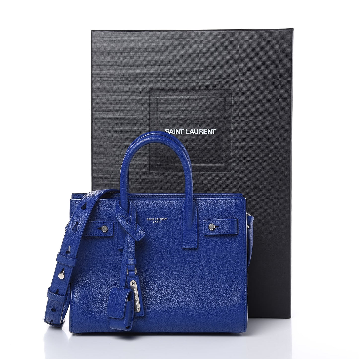Grained Calfskin Nano Supple Sac De Jour Flash Blue