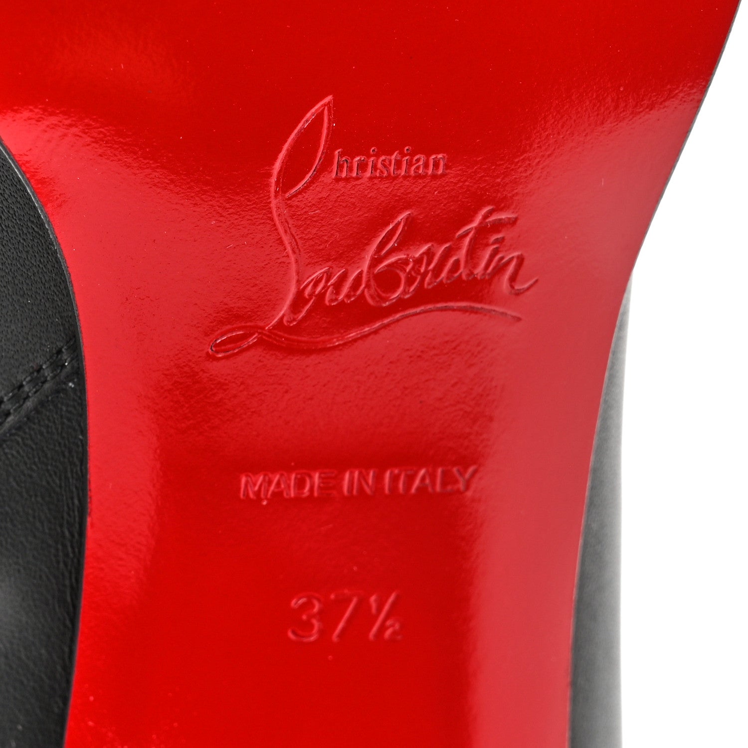 Christian Louboutin Calfskin Lock Booty 70 Ankle Boots 37.5 Black 7 of 8