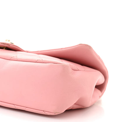 Chanel Lambskin Quilted Resin Bi-Color Chain Flap Bag Pink 10 of 13