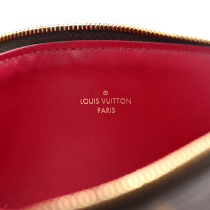 Louis Vuitton Monogram Felicie Chain Wallet Zippered Insert Fuchsia 6 of 7