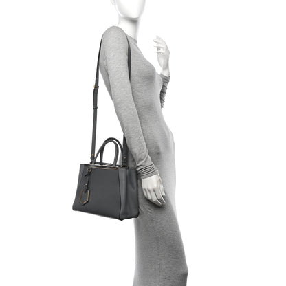 Fendi Vitello Elite Petite 2Jours Tote Grigio Grigio Chiaro 2 of 9