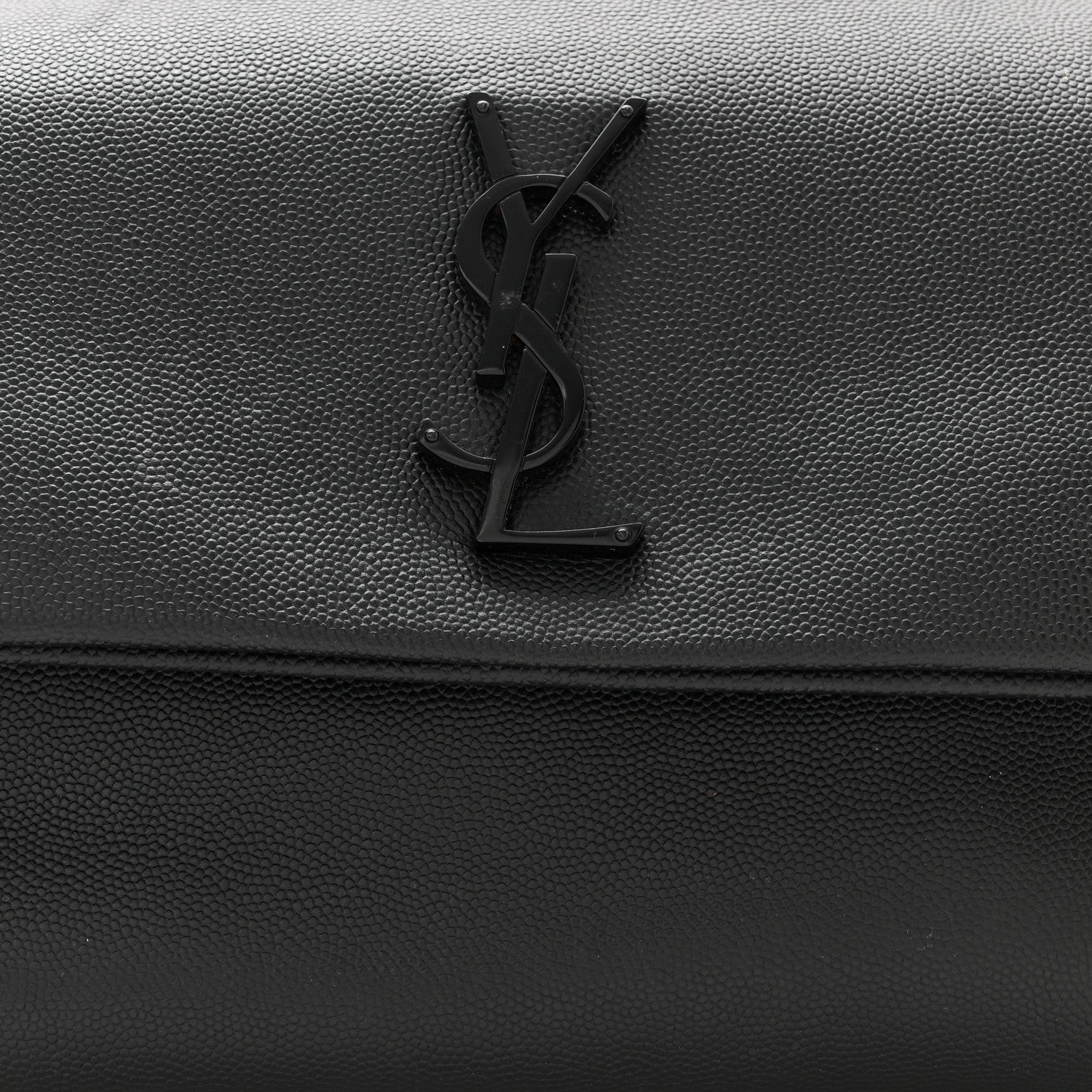 Saint Laurent Grain De Poudre Medium West Hollywood Monogram Fold-Over Black 8 of 10