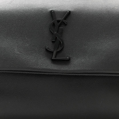 Saint Laurent Grain De Poudre Medium West Hollywood Monogram Fold-Over Black 8 of 10