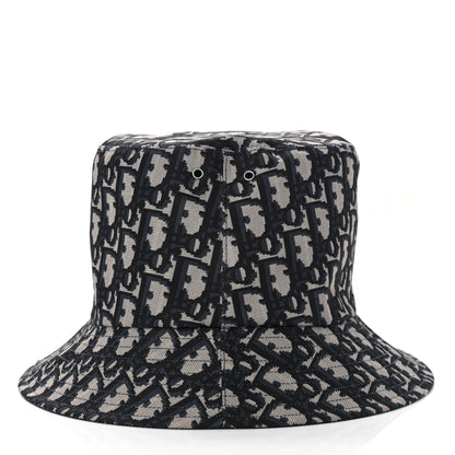 Christian Dior Oblique Reversible Teddy-D Brim Bucket Hat 59 Blue 3 of 17
