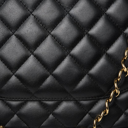 Chanel Lambskin Quilted Maxi Double Flap Black 12 of 16