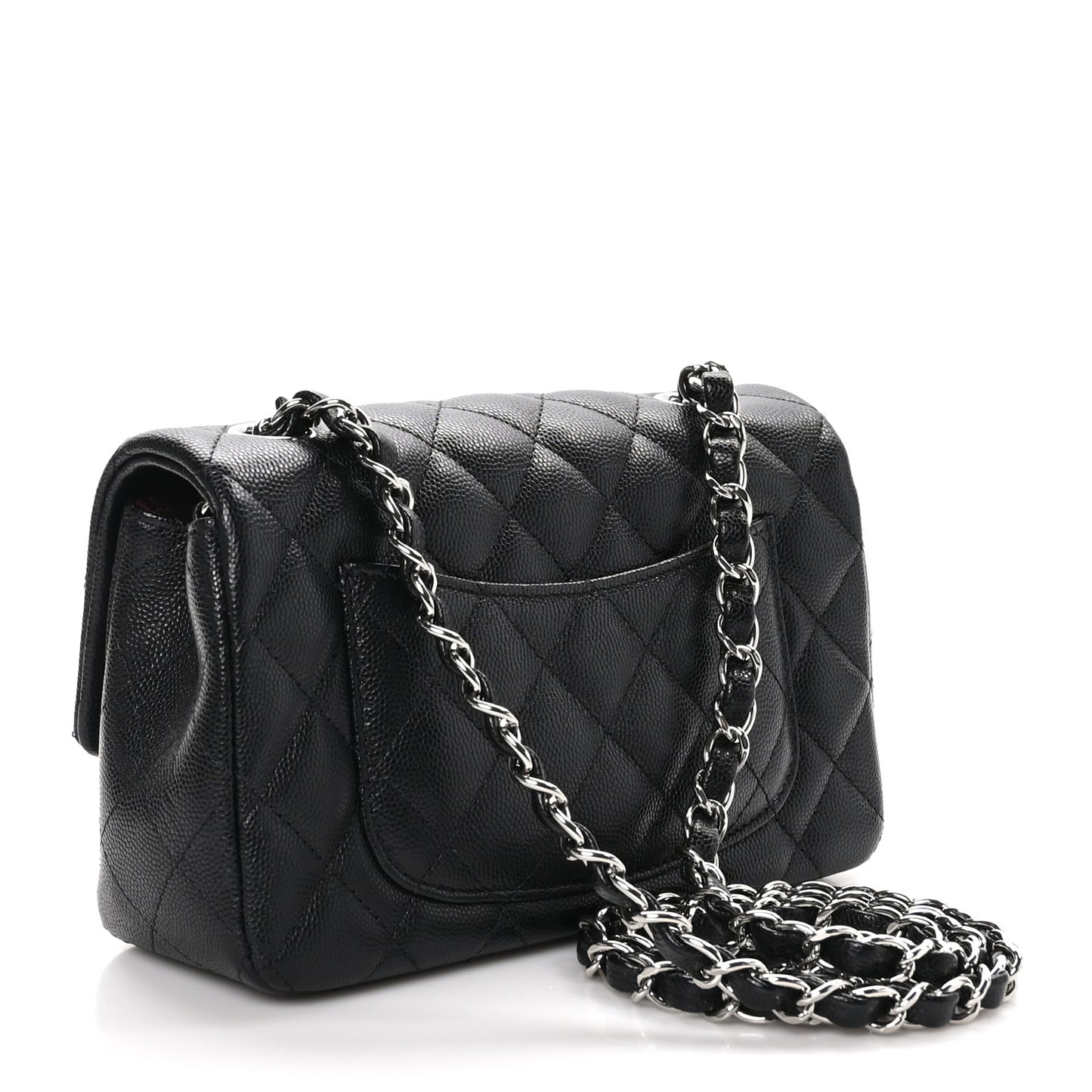 Caviar Quilted Mini Rectangular Flap Black