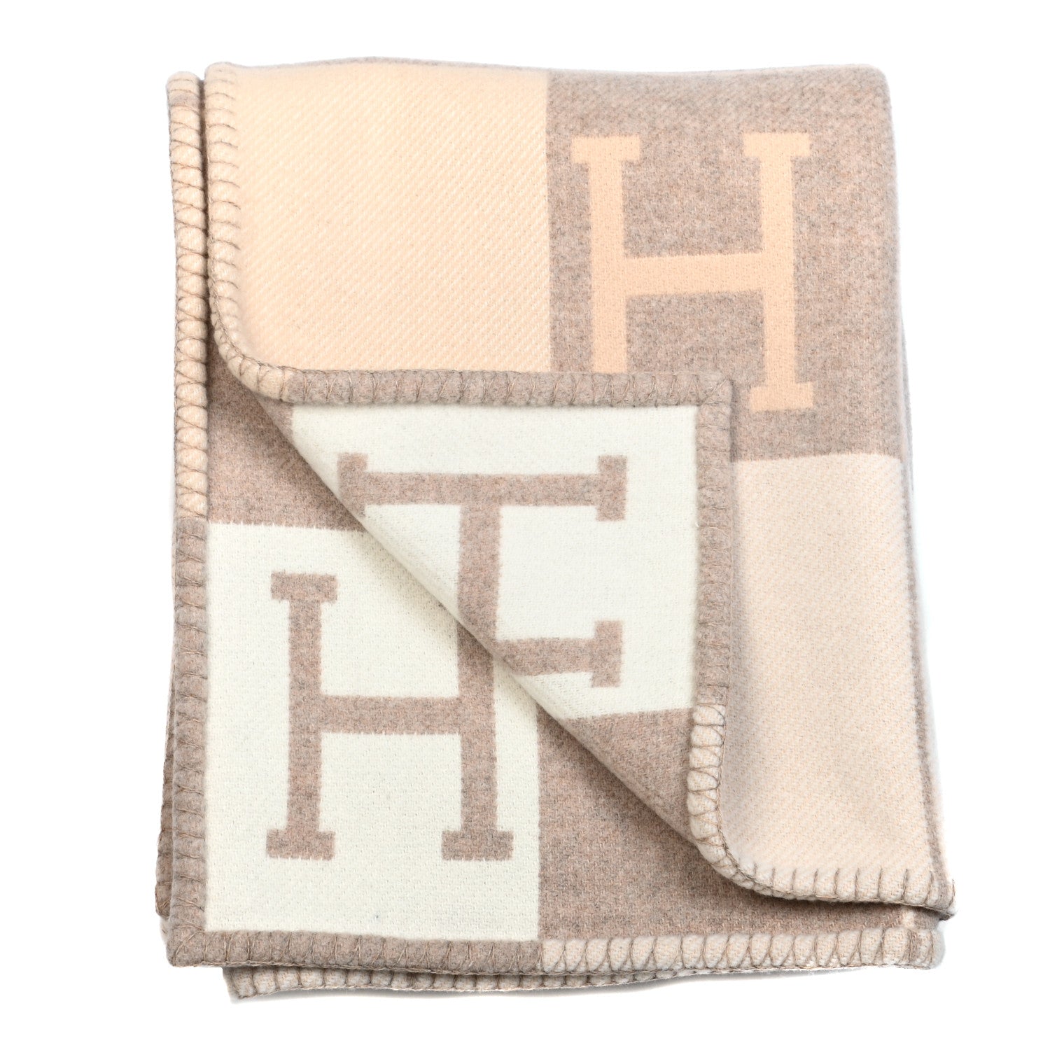 Hermes Wool Cashmere Avalon III Blanket Coco Camomille 2 of 3