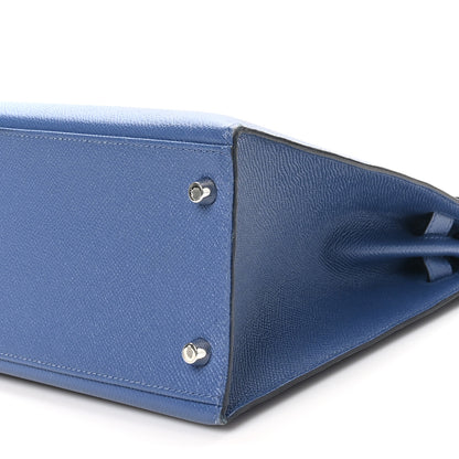 Hermes Epsom Kelly Sellier 32 Bleu Brighton 10 of 13