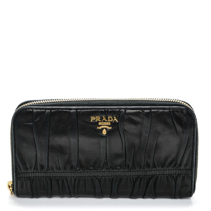 Prada Nappa Gaufre Zip Around Wallet Nero Black 1 of 6